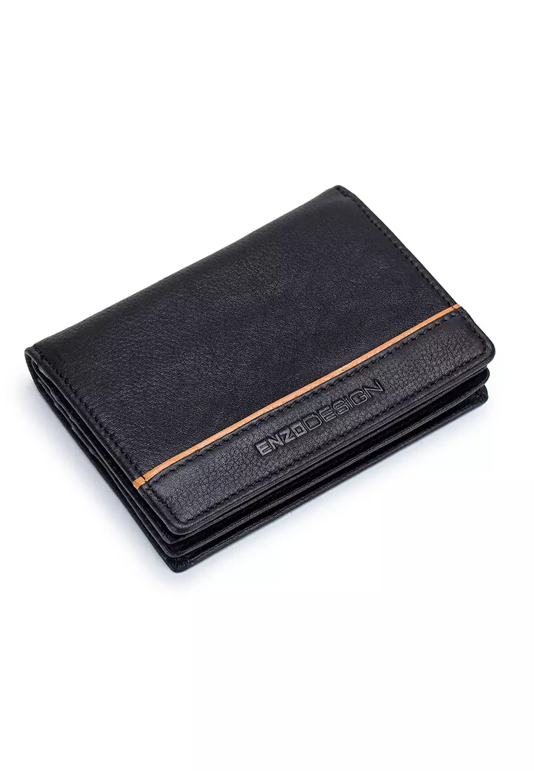 Buy ENZODESIGN ENZODESIGN Full Grain Cow Nappa Leather Card Holder With
