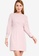 ZALORA WORK pink Pleat Detail Long Sleeves Sheath Dress F83B4AA8F570D7GS_1
