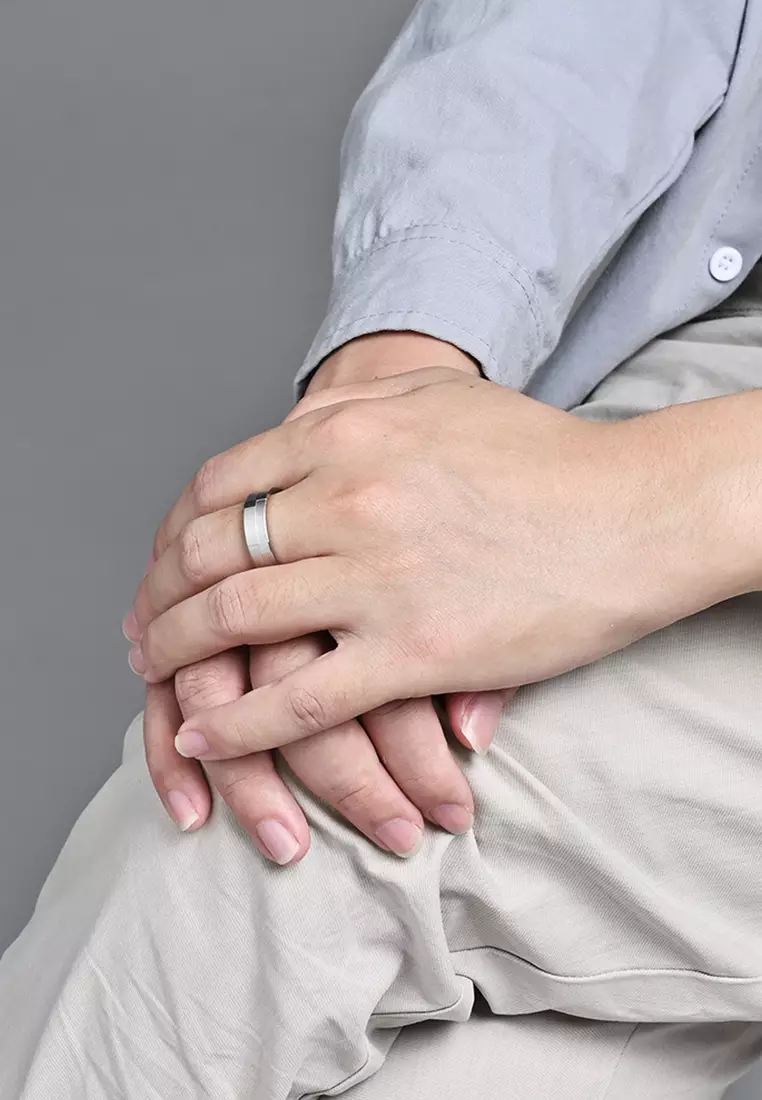 Titanium Steel Dislocation Geometry Ring JW QF-JZ928