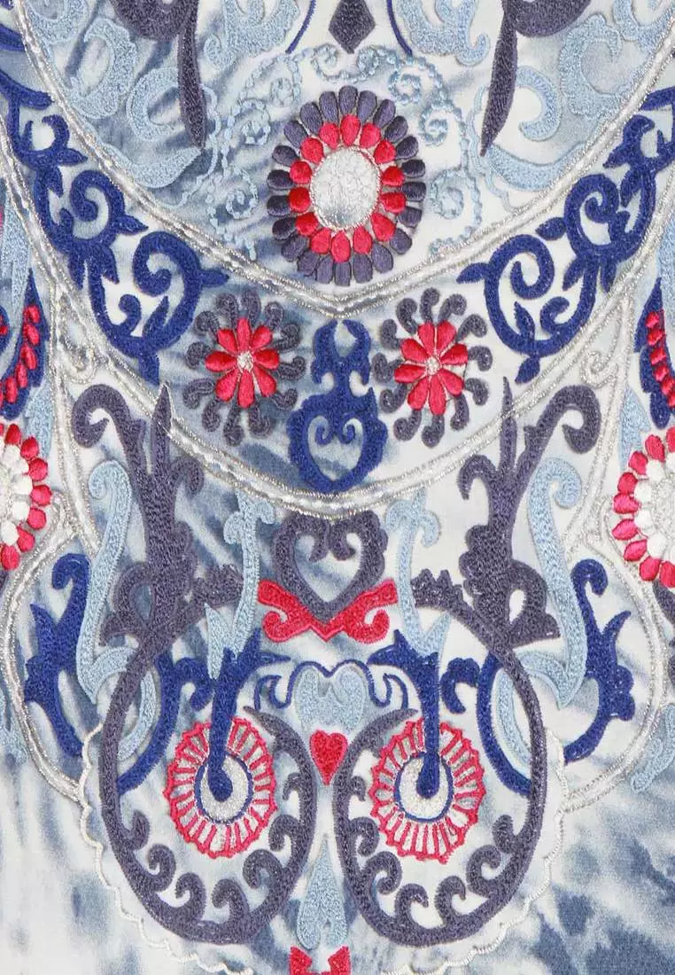 Le Reve 扎染高低束腰连衣裙