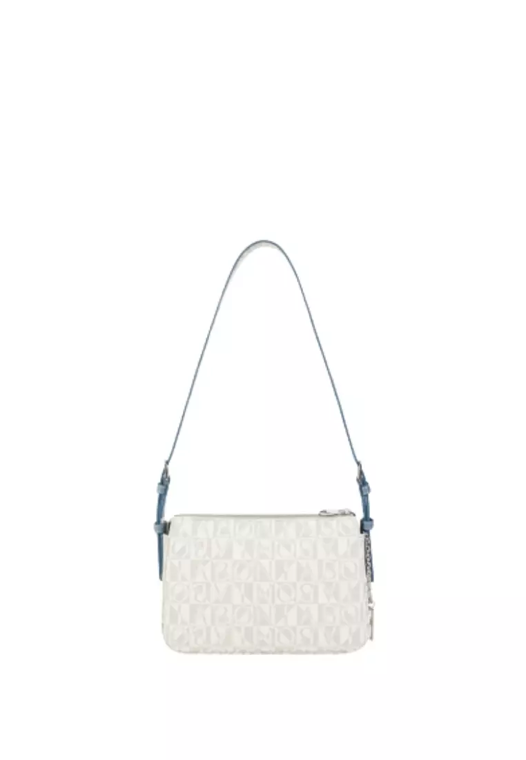 Bonia White/Blue Cettina Small Crossbody Bag