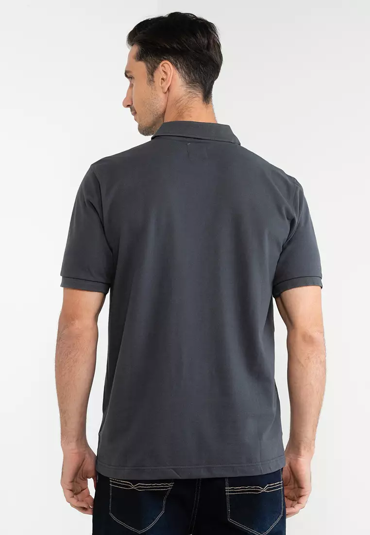 Dark top grey polo