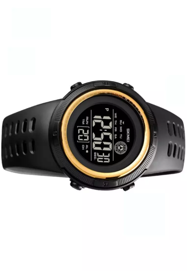 Jam Tangan Digital Pria Waterproof Many Function Strap Tali Material PU Silicone BY27 ORIGINAL