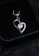 Elfi white Elfi 925 Sterling Silver With 18K White Gold Plating Silver Love Heart Crystal Stone Pendant SP31 (White) E030AACD26687BGS_4