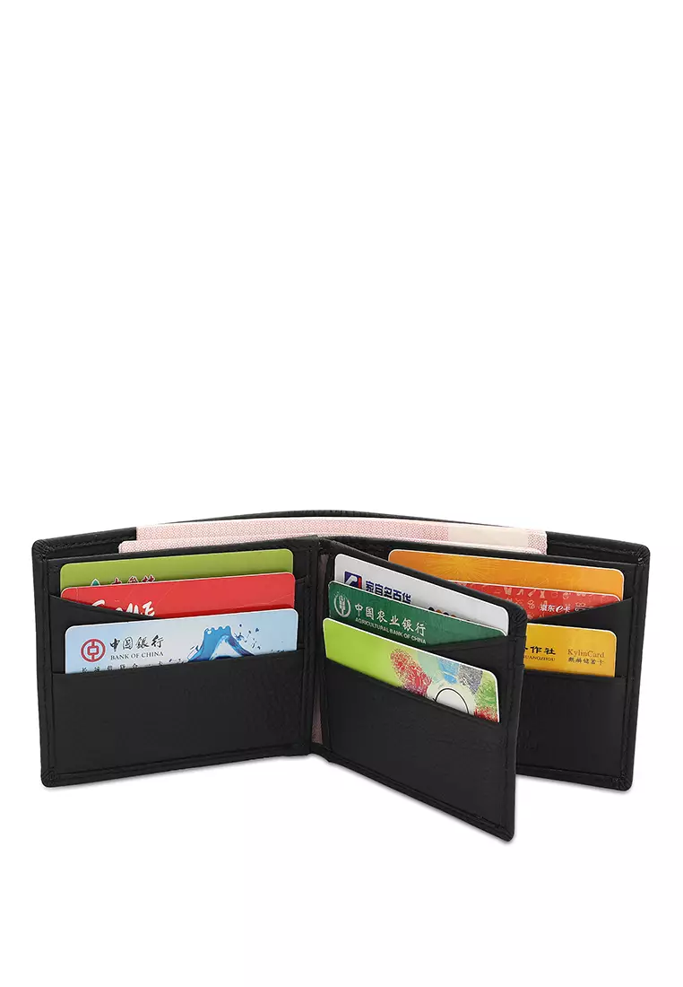 Men's Genuine Leather RFID Blocking Bi Fold Wallet