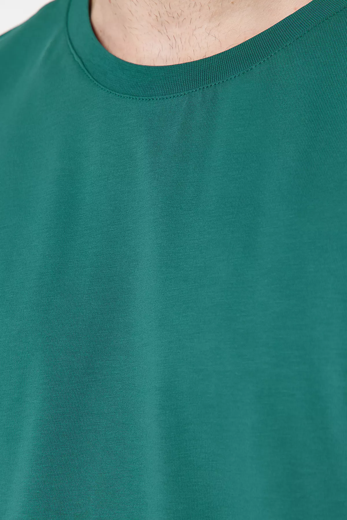 Emerald Green Oversize Tok Fabric T-Shirt - 100% Cotton Tmnss22Ts0318