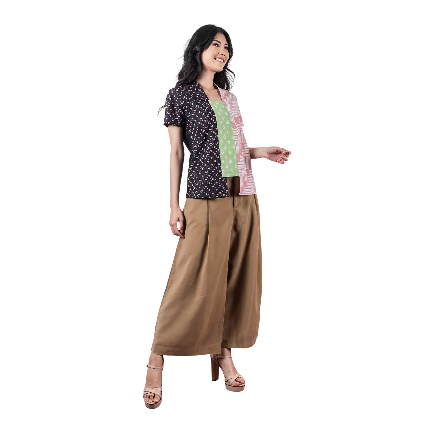 Blouse Batik Wanita - Atasan Batik - Bhatara Batik Sheisha - Baju Batik Modern Lengan Pendek