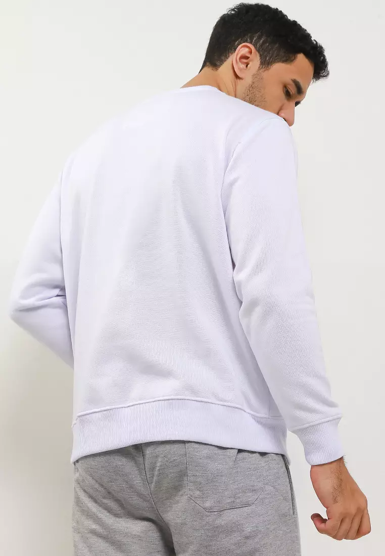 Cotton Well Sweater with Hidden Pocket White | Jaket Tebal dengan Kantong Tersembunyi Putih