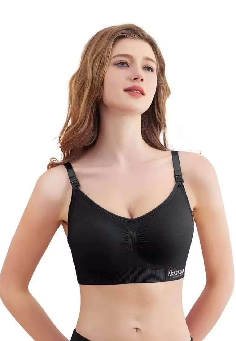 Buy 9months Maternity Grey Antibacterial Front Snap Lace Maternity Nursing  Bra Online