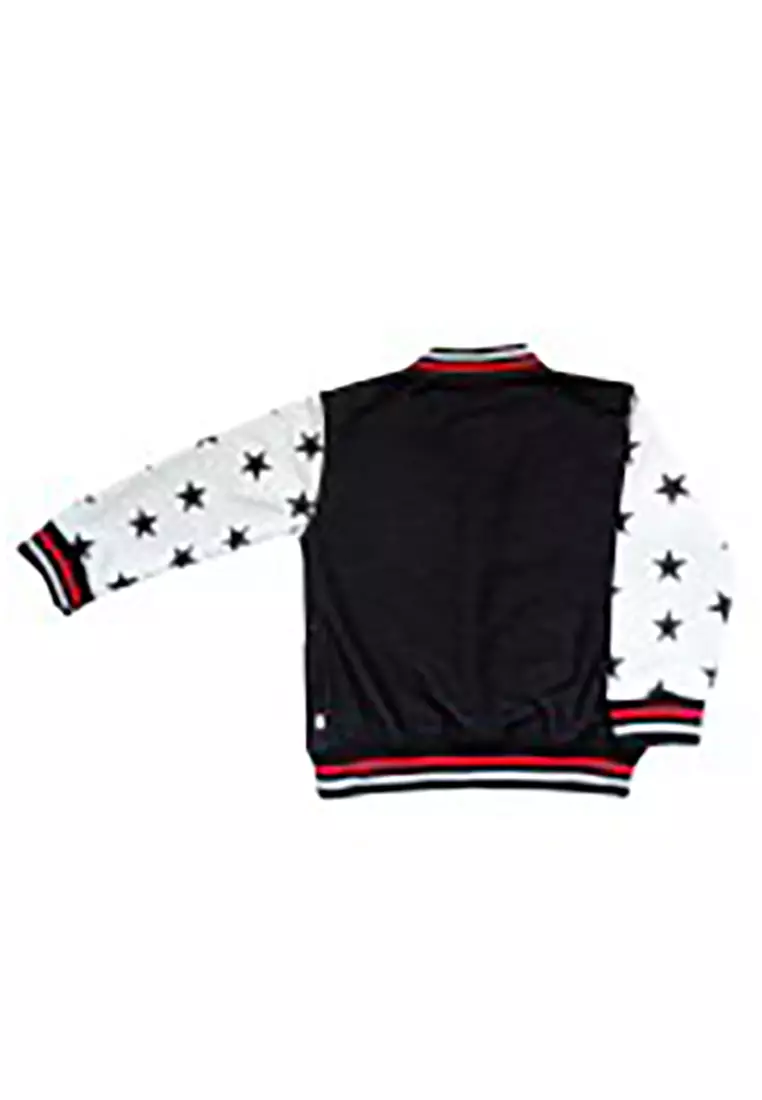 Wakakids Pakaian Bayi Anak Laki Laki Baju Atasan Jaket Varsity Motif LA Usia 6 Bulan Hingga 3 Tahun 2188 - Hitam