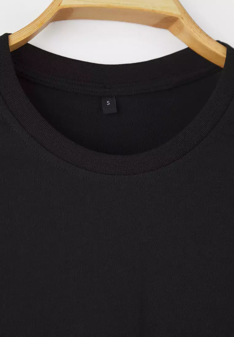 Black-Gray-Ecru 3-Pack Slim/Slim Cut 100% Cotton Men's T-Shirt