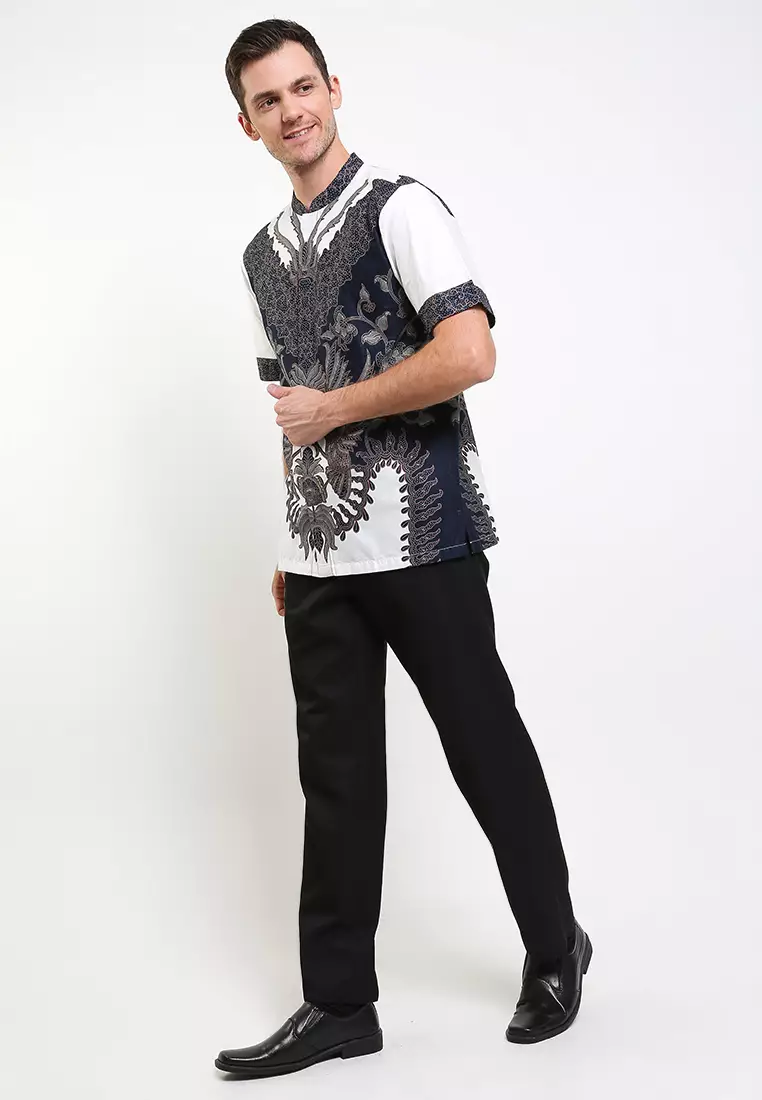 Rafael Shirt Kemeja Koko Batik Katun Lengan Pendek