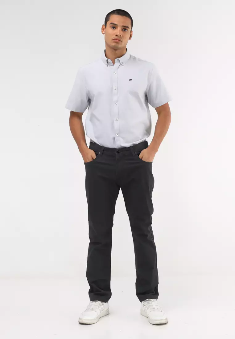 Colored Long Pants Slim Tapered Stretch