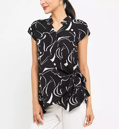 Nysa Blouse In Black Print