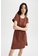 DeFacto brown Short Sleeve Mini Cotton Dress 7209AAAC335219GS_1
