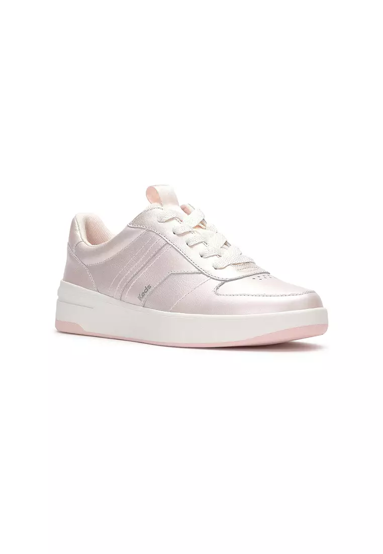 Women's The Court II Pearlized Leather Sneaker Pearlized Pink (WH68489)