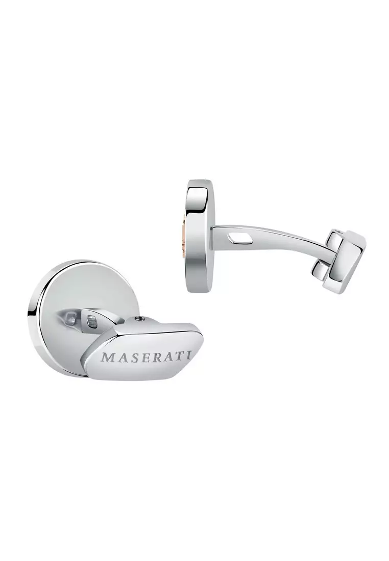 瑪莎拉蒂 Jewels系列 15x3mm 男士玫瑰金色袖口鈕/袖扣 JM121ATK14