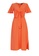 ZALORA BASICS orange Tie Detail Fit and Flare Dress 05131AA08F98B3GS_4