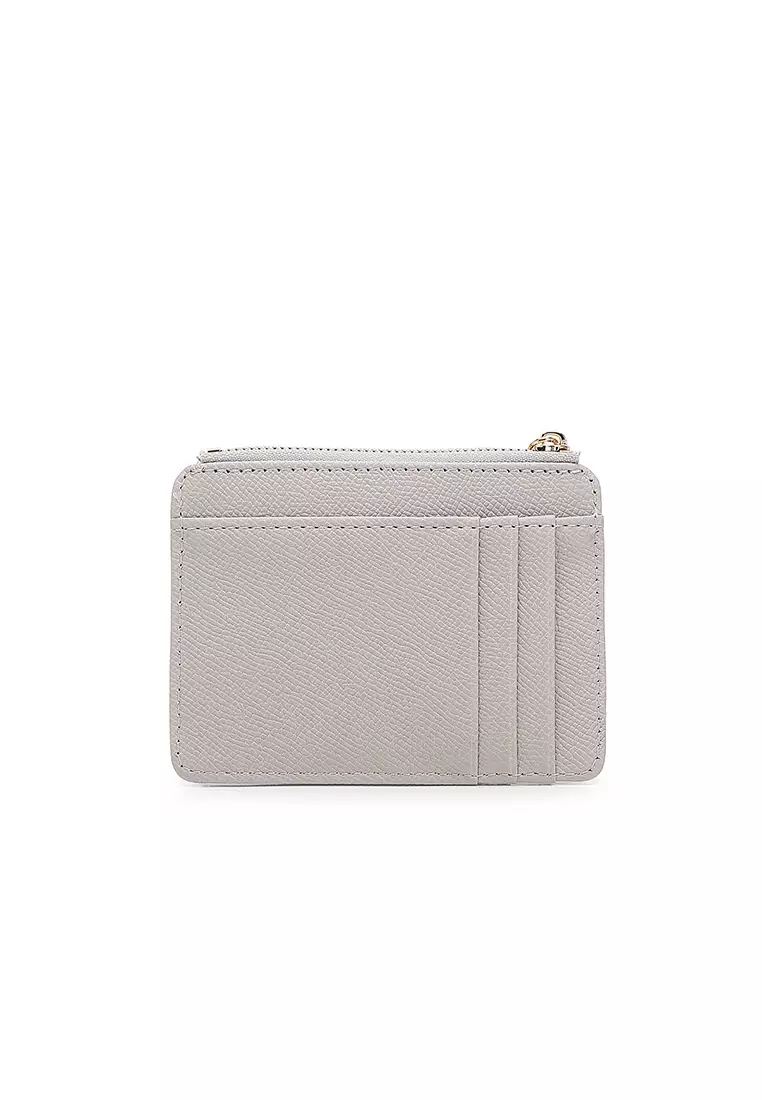Women's Card Holder With Coin Compartment - Grey