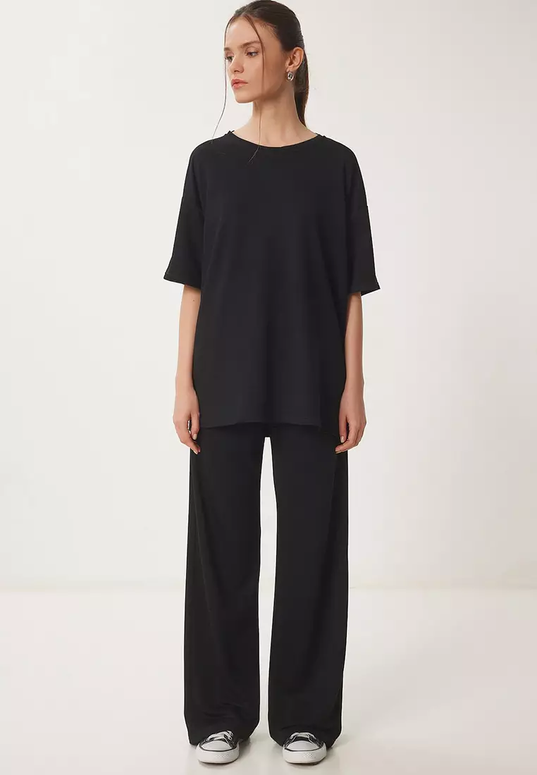 Crew Neck Knitted Bottom-Top Suit