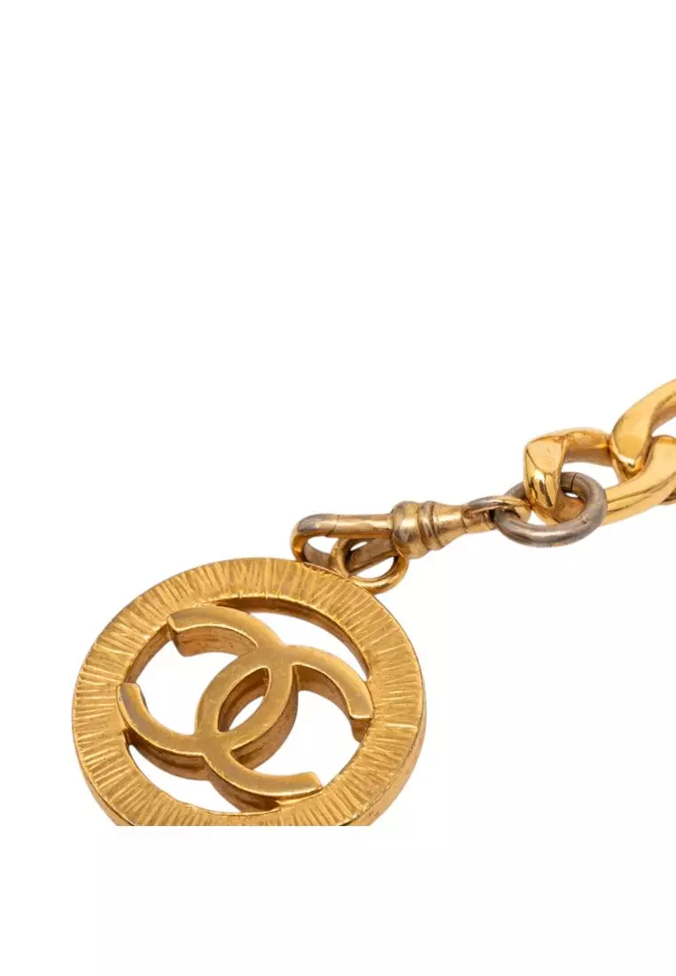 Pre-Loved Chanel Cc Gold Plated Chain Link Station Belt