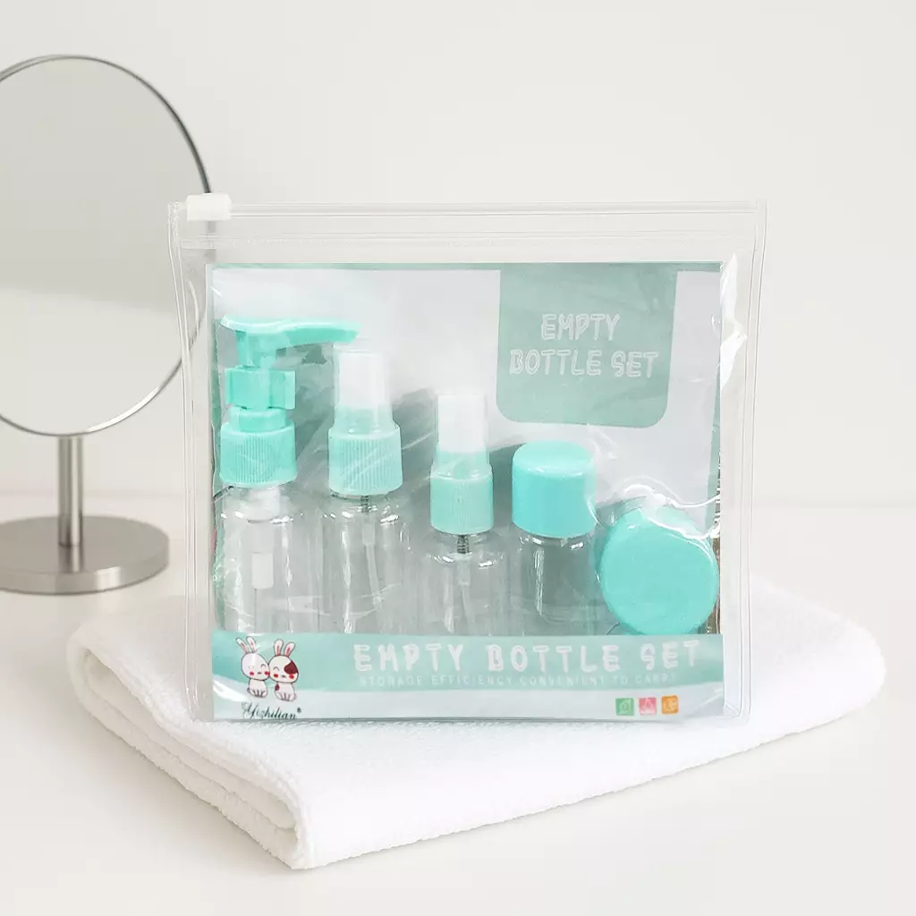 Wakakids Botol Travel Pack Set Mini Toiletries Kit Isi 6 Pcs Venjr Toska