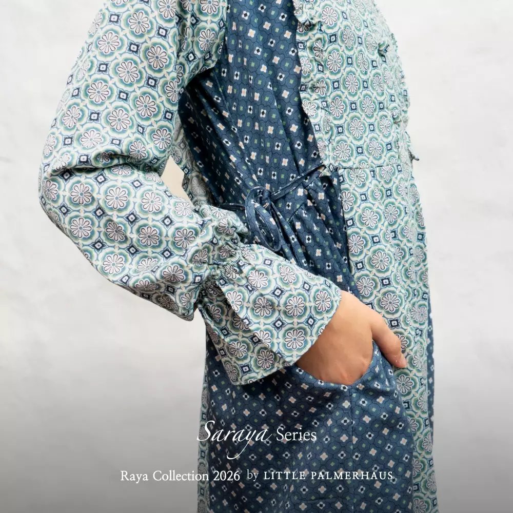 Little Palmerhaus - Baju Lebaran 2026 - Saraya Teen Girl Gamis (Baju Gamis Anak Perempuan Usia 6-14 Tahun) Royal Purple