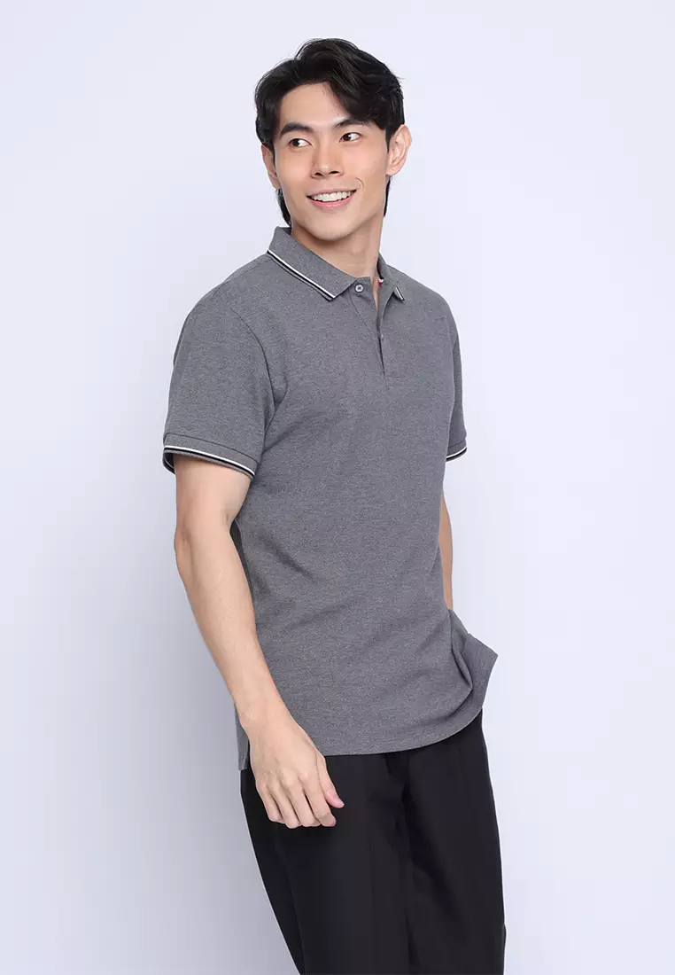 Color Block Pique Polo Shirt