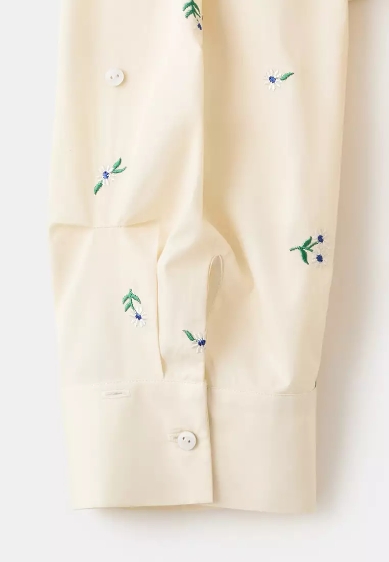 繡花棉質恤衫
