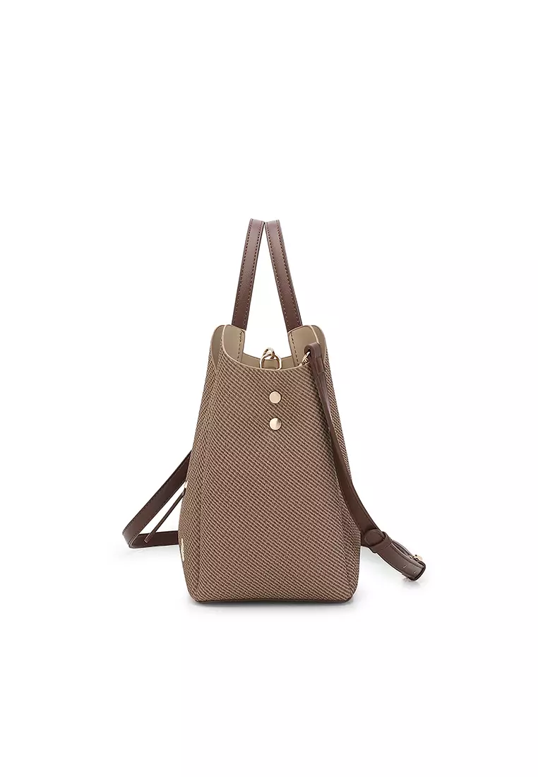 Women's Top Handle Bag / Sling Bag / Crossbody Bag / Shoulder Bag (Tas Tangan Wanita / Tas Selempang Wanita / Tas Bahu Wanita) - Cokelat