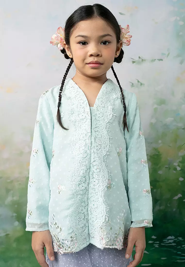 Ita Polka Dot Long Kebaya Top