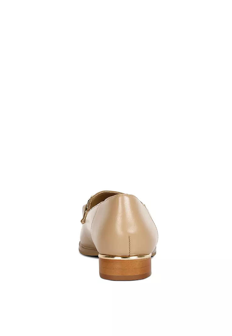 Nude Leather Slip-on