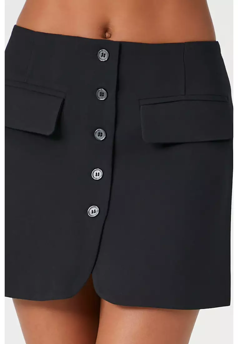 Buy FOREVER 21 Button Front A Line Mini Skirt 2024 Online ZALORA