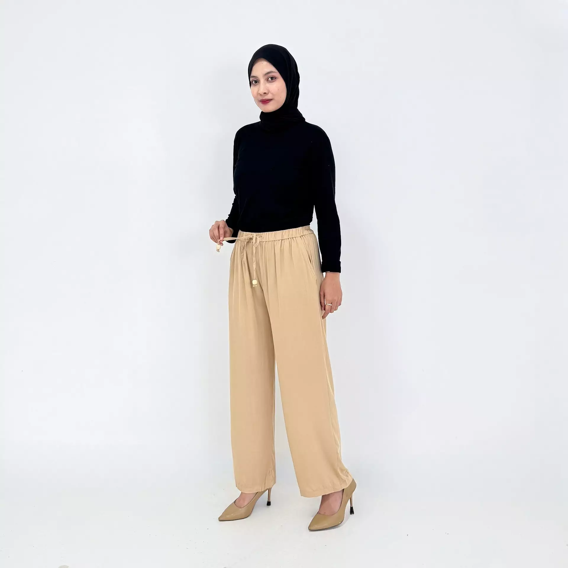 Celana Panjang Muslim Wanita - Tania Cotton Basic Daily Pants