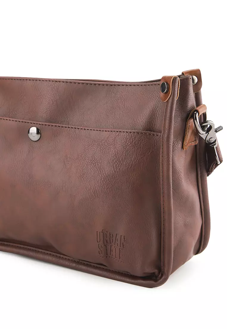 Distressed Leather Essential Crossbody Bag