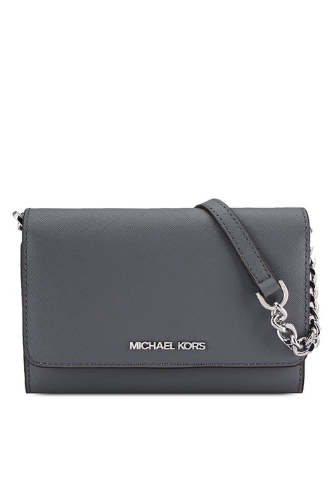 Michael Kors Daniela Large Saffiano Leather Crossbody Bag In Pale