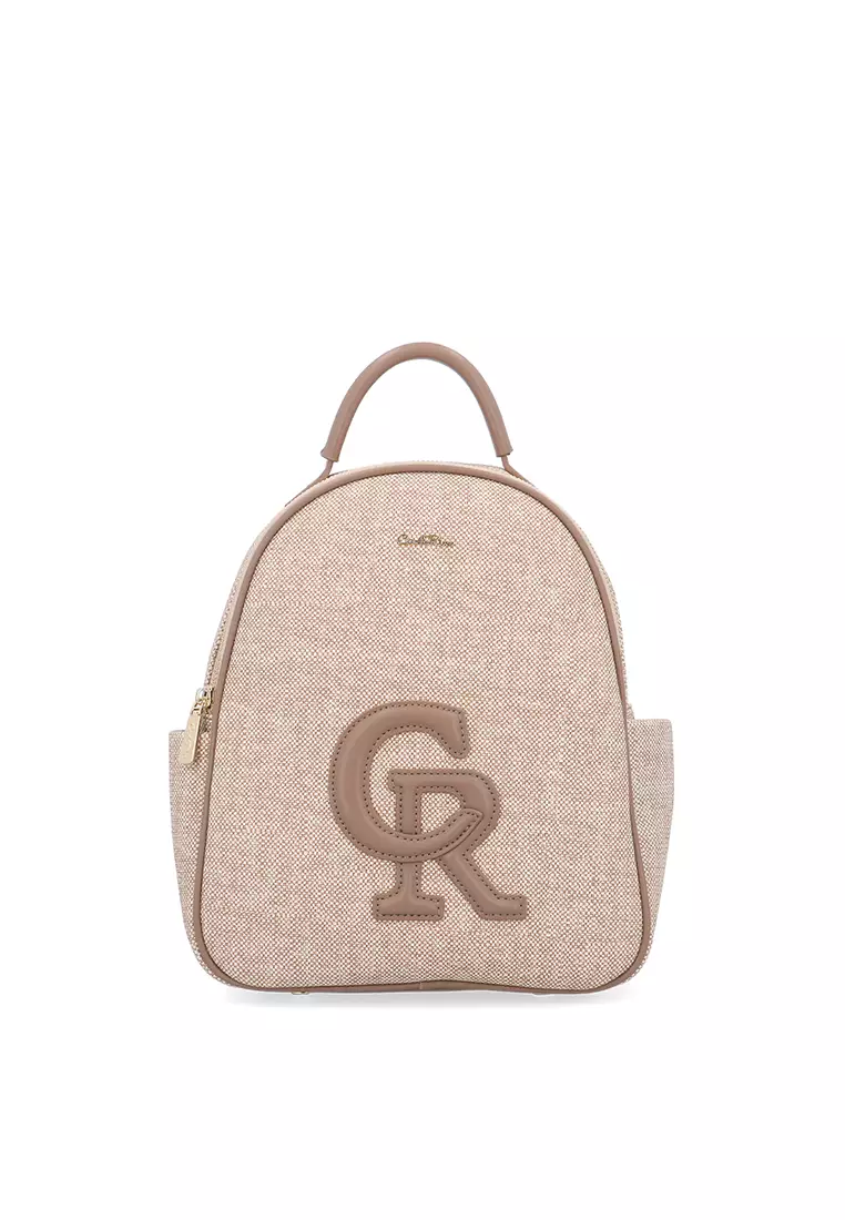 Buy Carlo Rino CR Dune Pocketed Backpack - Medium Beige Online | ZALORA ...