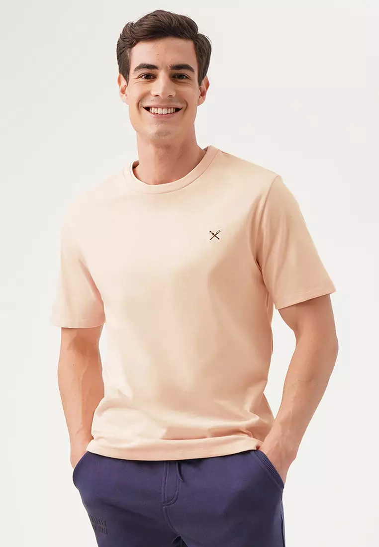 Marks & Spencer RELAXED FIT CREW NECK - Basic T-shirt - peach