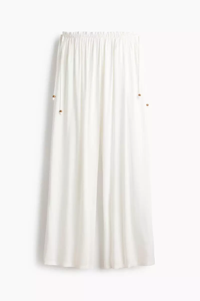 Wide drawstring trousers