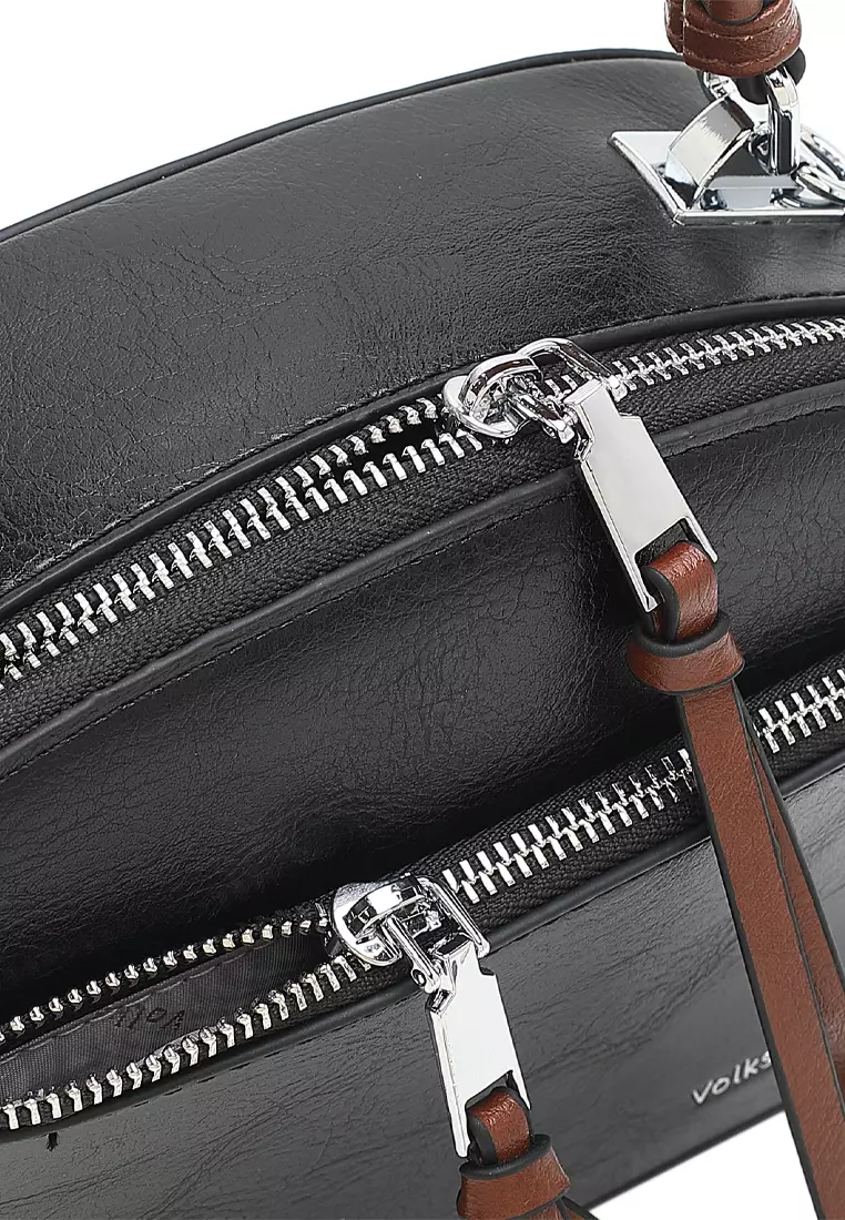 Top Handle Bag / Sling Bag / Shoulder Bag - Black