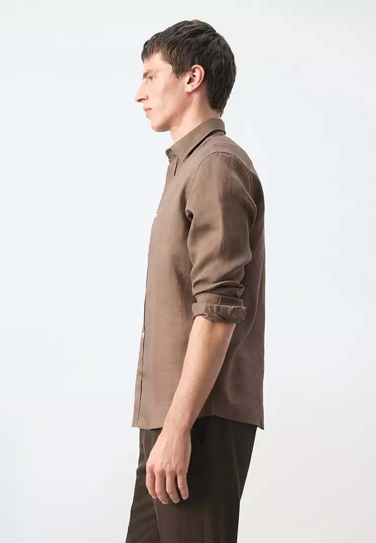Regular-Fit 100% Linen Shirt