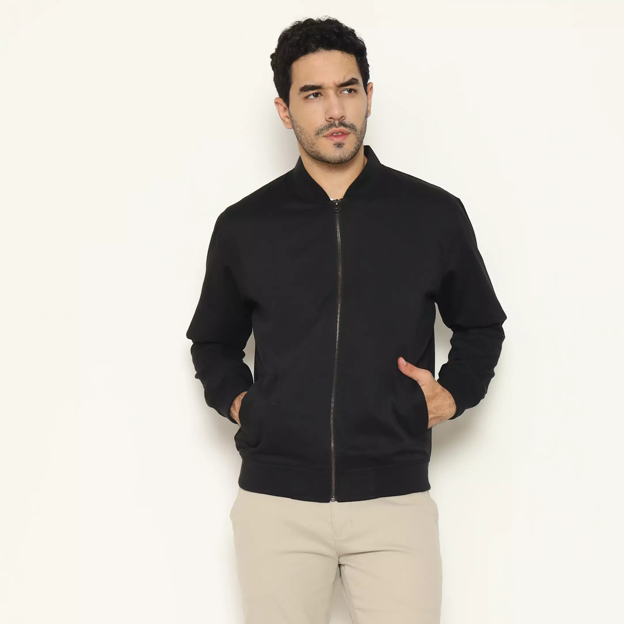 AMK Jacket Pria Bomber JC Moritz L/S Black