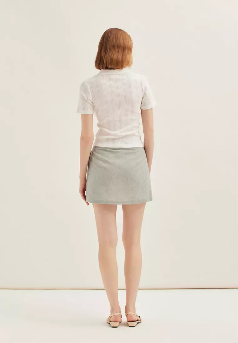 Pointelle Knit Polo
