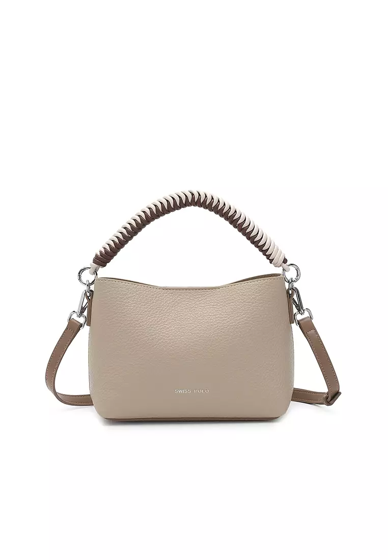 Women's Top Handle Bag / Sling Bag / Crossbody Bag / Shoulder Bag - Light Khaki / Dark Khaki