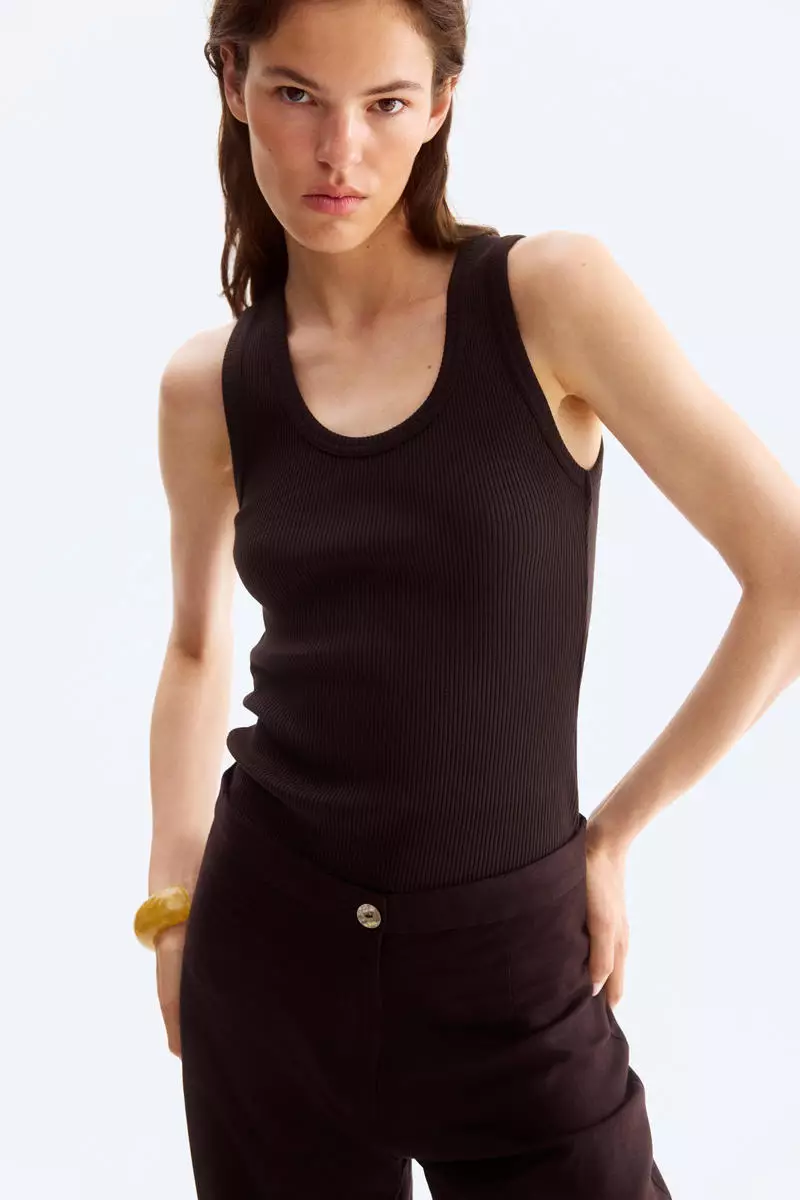 Linen-blend trousers