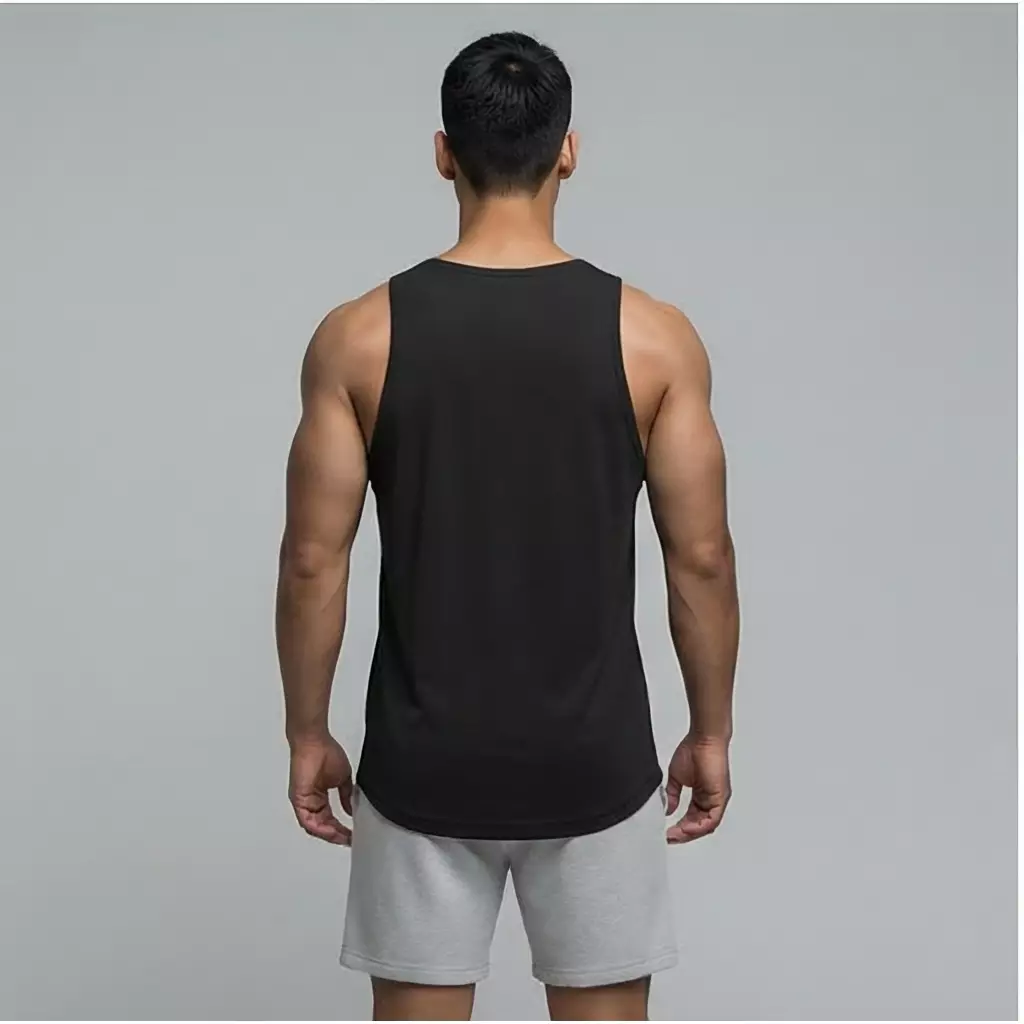 THIRDDAY Kaos Kutung Gym Pria InstaCool | Tanktop Olahraga Adem Dingin Instacool Quick Dry Stretch Fitness Training | hustle hitam SVN MTZ72