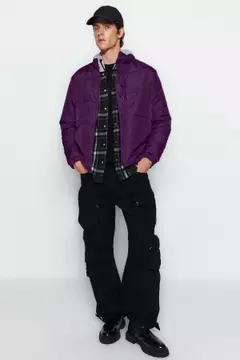 Buy Trendyol Dark Purple Men s Regular Fit Puffy Winter Coat 2024