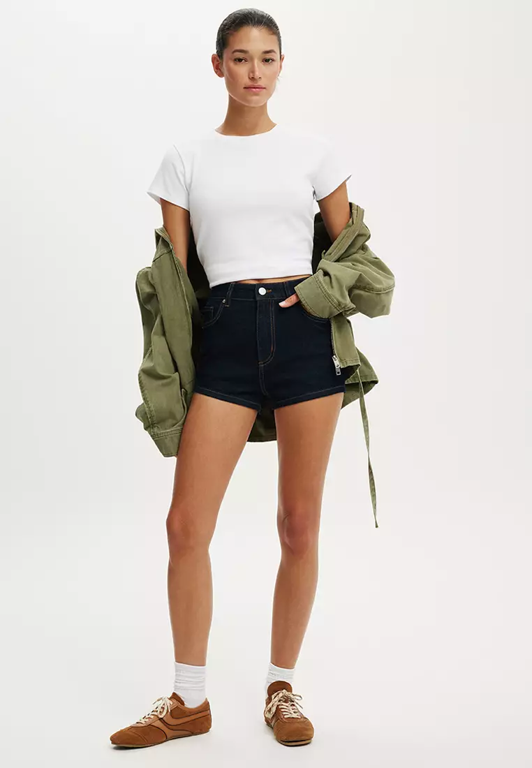High Micro Denim Shorts