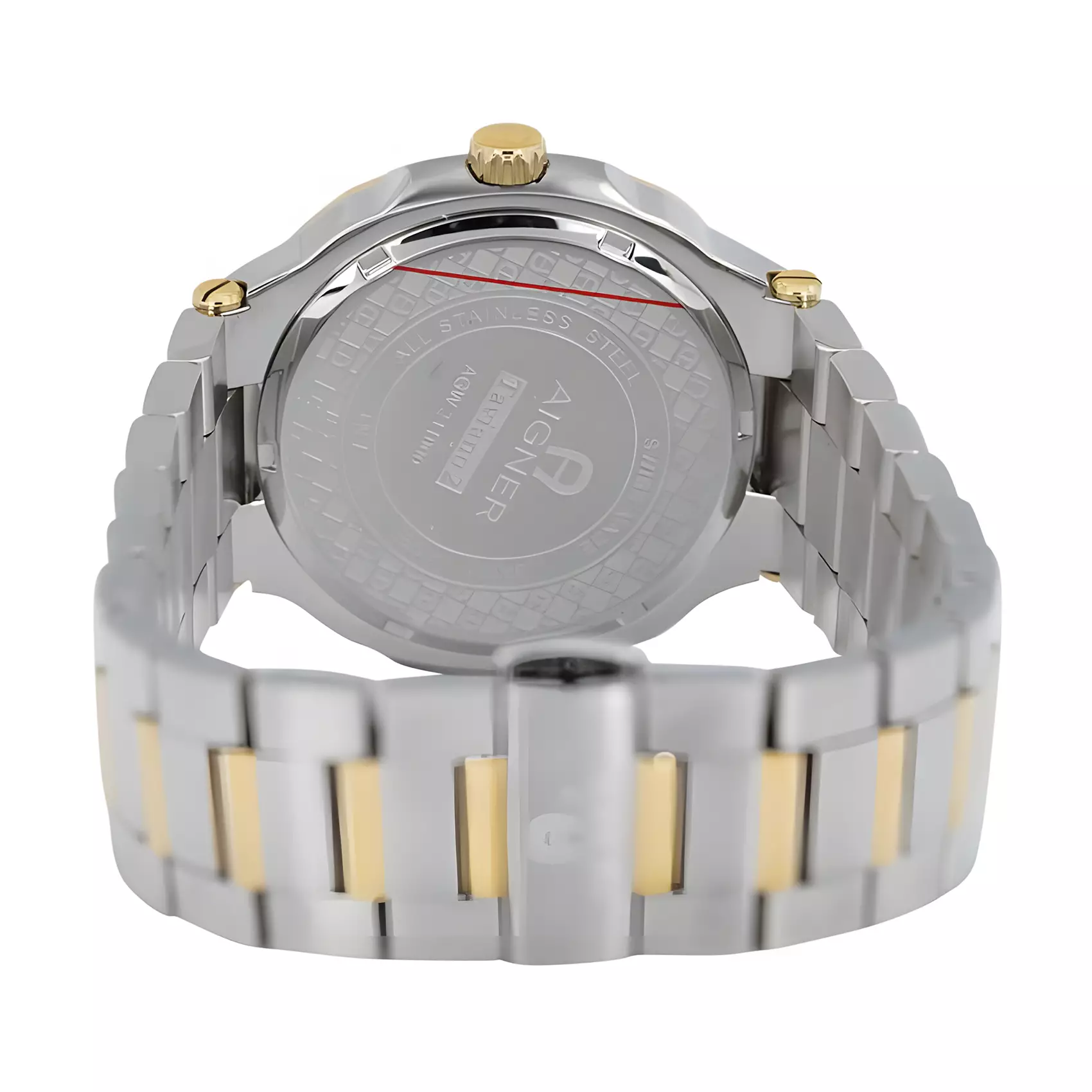 AIGNER Taviano 2 - Jam Tangan Pria - Silver Dial Dual Tone Stainless Steel - AGW.241008