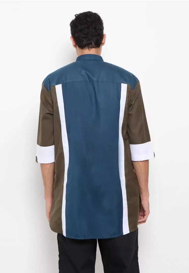 Baju Koko Pria Muslim Zayidan Rais - Hijau Tosca